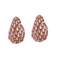1 Pair Elegant Lady Water Droplets Plating Inlay Zinc Alloy Glass Ear Studs main image 4