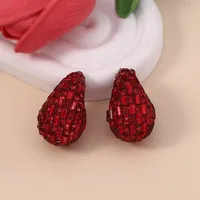 1 Pair Elegant Lady Water Droplets Plating Inlay Zinc Alloy Glass Ear Studs main image 2