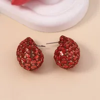 1 Pair Elegant Lady Water Droplets Plating Inlay Zinc Alloy Glass Ear Studs sku image 7