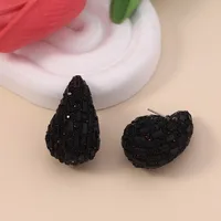1 Pair Elegant Lady Water Droplets Plating Inlay Zinc Alloy Glass Ear Studs sku image 4