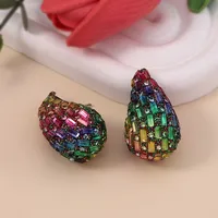1 Pair Elegant Lady Water Droplets Plating Inlay Zinc Alloy Glass Ear Studs sku image 8