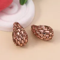 1 Pair Elegant Lady Water Droplets Plating Inlay Zinc Alloy Glass Ear Studs sku image 9
