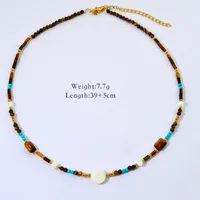 Elegant Vintage Style Streetwear Geometric Round Devil's Eye 14K Gold Plated Amazonite Natural Stone Titanium Steel Wholesale Rings Bracelets Necklace main image 6