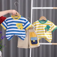 Cute Stripe Cotton Boys Clothing Sets main image 1