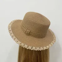 Women's Vacation Color Block Curved Eaves Sun Hat main image 3