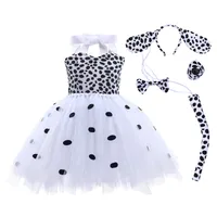 Princess Animal Leopard Nylon Girls Clothing Sets sku image 25