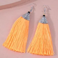 Simple Metal Fish Mouth Tassel Line Temperament Fashion Earrings main image 1