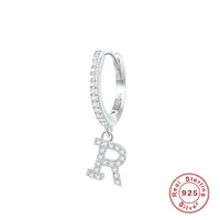1 Piece 925 Sterling Silver Letter Drop Earrings sku image 25