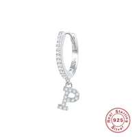 1 Piece 925 Sterling Silver Letter Drop Earrings sku image 13
