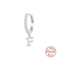 1 Piece 925 Sterling Silver Letter Drop Earrings sku image 12