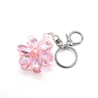 Korean Style Flower Artificial Crystal Women's Keychain sku image 2