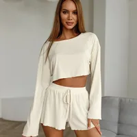 Home Outdoor Women's Simple Style Solid Color Spandex Polyester Shorts Sets Shorts Sets main image 4