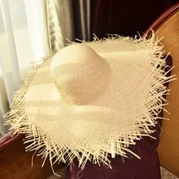 Unisex Basic Solid Color Hollow Out Big Eaves Straw Hat sku image 4
