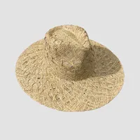 Unisex Basic Solid Color Hollow Out Big Eaves Straw Hat sku image 6