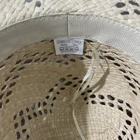Unisex Basic Solid Color Hollow Out Big Eaves Straw Hat main image 5