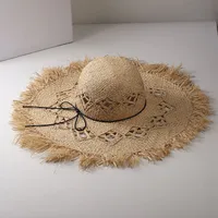 Unisex Basic Solid Color Hollow Out Big Eaves Straw Hat sku image 8