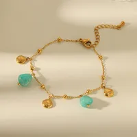 Beach Simple Style Commute Starfish Shell Fish Tail 304 Stainless Steel 18K Gold Plated Acrylic Natural Stone Bracelets In Bulk main image 7