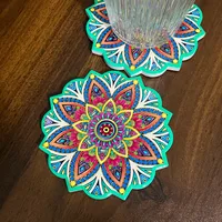 Classical Flower Ceramics Placemat 1 Piece sku image 1