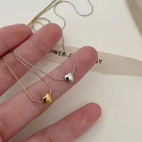 Wholesale Jewelry IG Style Simple Style Heart Shape Titanium Steel Plating Necklace main image 2
