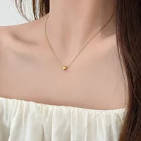 Wholesale Jewelry IG Style Simple Style Heart Shape Titanium Steel Plating Necklace main image 1