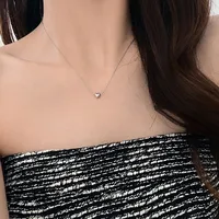 Wholesale Jewelry IG Style Simple Style Heart Shape Titanium Steel Plating Necklace main image 4