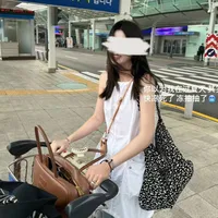 Women's Large Polyester Leopard Streetwear Square Open Shoulder Bag sku image 11