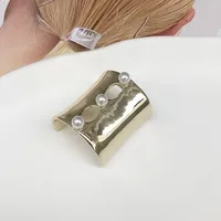 Women's Basic Simple Style Classic Style U Shape Alloy Plating Inlay Artificial Pearls Hair Clip Hair Hook sku image 1