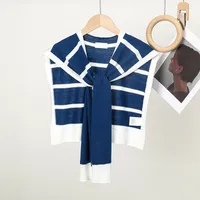 Women's Casual Elegant Stripe Polyester Patchwork Shawl main image 2