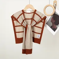 Women's Casual Elegant Stripe Polyester Patchwork Shawl sku image 4