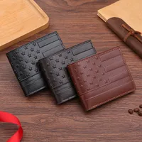 Men's Geometric PVC Flip Cover Coin Purse main image 3