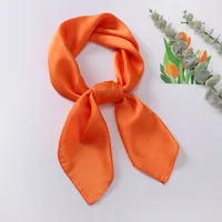 Women's Solid Color Solid Color Satin Polyester Silk Scarf sku image 12
