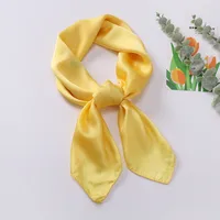 Women's Solid Color Solid Color Satin Polyester Silk Scarf sku image 14