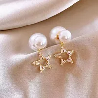 1 Pair Simple Style Classic Style Solid Color Inlay Zinc Alloy Pearl Ear Studs main image 1