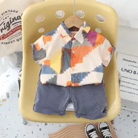 Cute Abstract Cotton Boys Clothing Sets main image 5