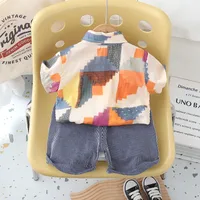 Cute Abstract Cotton Boys Clothing Sets main image 2