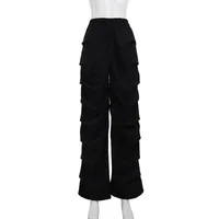 Women's Holiday Party Date Streetwear Solid Color Full Length Pocket Casual Pants Cargo Pants sku image 3