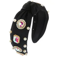 Women's Vacation Modern Style Classic Style Color Block Alloy Glass Inlay Rhinestones Glass Hair Band main image 2