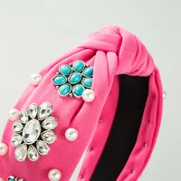 Women's Vacation Modern Style Classic Style Color Block Alloy Glass Inlay Rhinestones Glass Hair Band main image 4