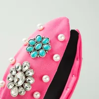 Women's Vacation Modern Style Classic Style Color Block Alloy Glass Inlay Rhinestones Glass Hair Band main image 3