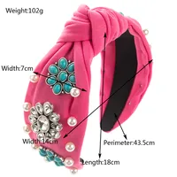 Women's Vacation Modern Style Classic Style Color Block Alloy Glass Inlay Rhinestones Glass Hair Band main image 6
