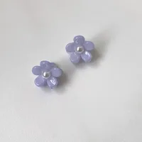 Women's Sweet Simple Style Flower Plastic Inlay Rhinestones Hair Claws sku image 6