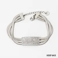 304 Stainless Steel White Gold Plated Gold Plated Casual Modern Style Inlay Solid Color Rhinestones Bracelets Necklace sku image 3