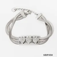 304 Stainless Steel White Gold Plated Gold Plated Casual Modern Style Inlay Solid Color Rhinestones Bracelets Necklace sku image 5