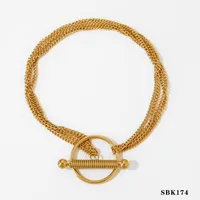 Wholesale Jewelry Casual Solid Color 304 Stainless Steel No Inlaid 16K Gold Plated White Gold Plated Gold Plated Bracelets Earrings Necklace sku image 21