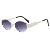 Casual Hip-Hop Vintage Style Solid Color Ac Oval Frame Full Frame Women's Sunglasses main image 4