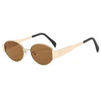 Casual Hip-Hop Vintage Style Solid Color Ac Oval Frame Full Frame Women's Sunglasses main image 3