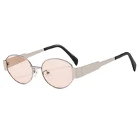 Casual Hip-Hop Vintage Style Solid Color Ac Oval Frame Full Frame Women's Sunglasses main image 2