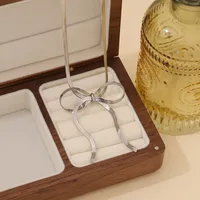 Wholesale Jewelry Elegant Simple Style Bow Knot 304 Stainless Steel 18K Gold Plated Jewelry Set main image 3