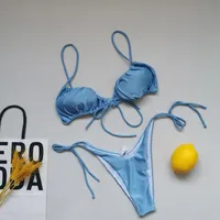 Women's Solid Color 2 Pieces Set Bikinis Swimwear main image 1