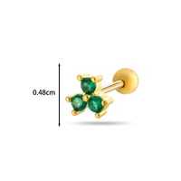 Ear Cartilage Rings & Studs Fashion Geometric Copper Plating Artificial Gemstones sku image 12